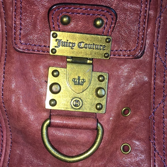 Vintage Juicy Couture purple leather purse. - Picture 2 of 16